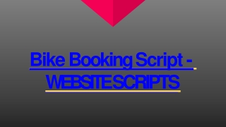Best Bike Booking Script - SCRIPTSTORE.IN