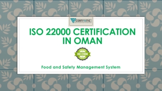 ISO 22000 Certification In Oman
