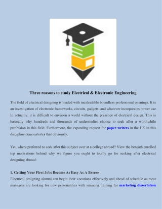 Three reasons to study Electrical & Electronic Engineering