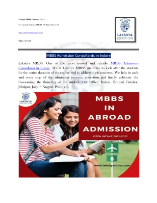 Overseas MBBS Consultant in Indore