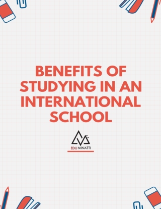 Benefits of studying in a international school