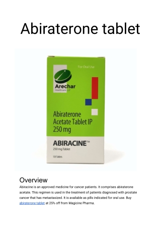 Abiraterone tablet