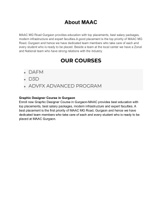 Graphic Designer Course in Gurgaon