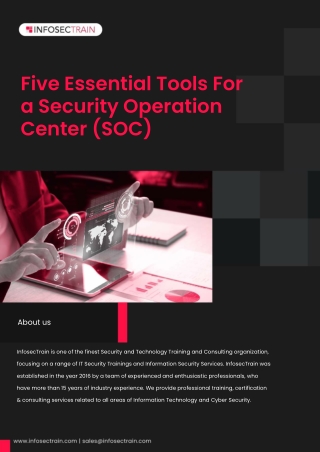 Five Essential Tools for a Security Operation Center (SOC)