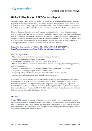 2027 E-Bike Market Country & Regional Analysis