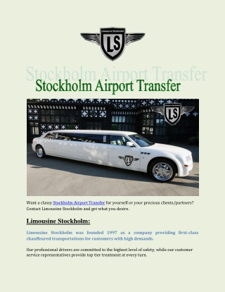 Stockholm Airport Transfer