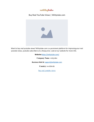 Want to buy real youtube views