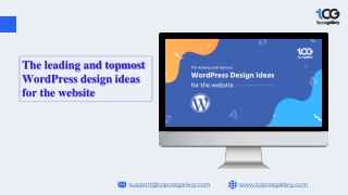 The leading and topmost WordPress design ideas for the website