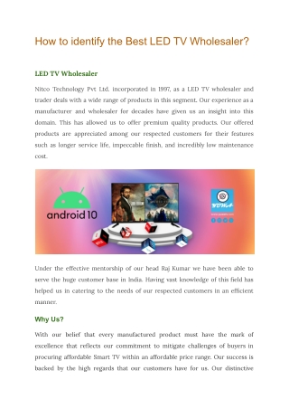 How to identify the Best LED TV Wholesaler (1)