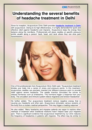 Headache Treatment in Delhi