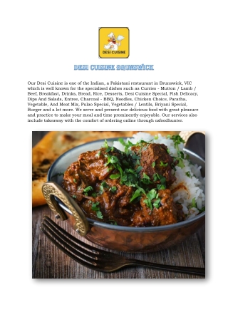 Desi Cuisine Brunswick