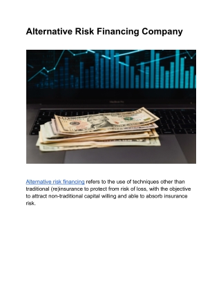 Alternative Risk Financing Company