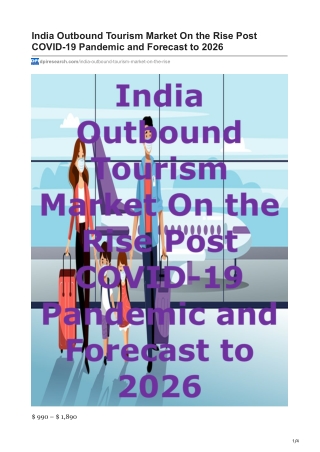 India Outbound Tourism Market and Forecast to 2026