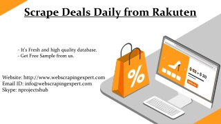 Scrape Deals Daily from Rakuten