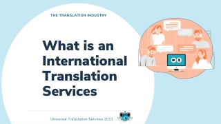 What is an International Translation Services?