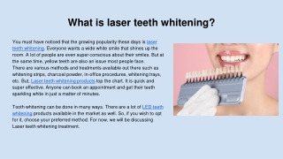 What is laser teeth whitening