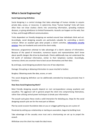 What is Social Engineering