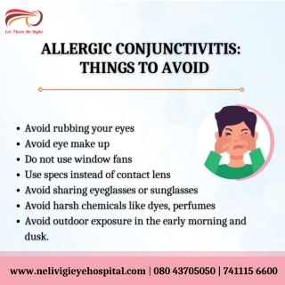 Things to Avoid in Allergic Conjunctivitis | Best Eye Hospitals in Bellandur