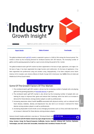Wristband Watch Golf GPS Market Report | Global Forecast To 2028