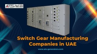 Switch Gear Manufacturing Companies in UAE
