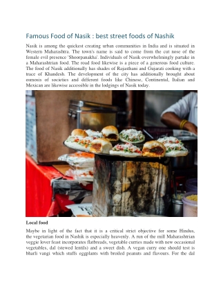Famous Food of Nasik  best street foods of Nashik