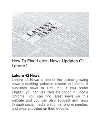 updates lahore 24