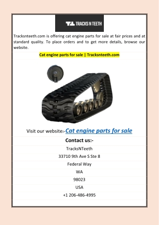 Cat engine parts for sale | Tracksnteeth.com