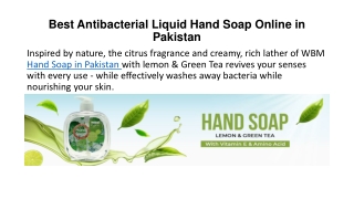 Best Antibacterial Liquid Hand Soap Online in Pakistan