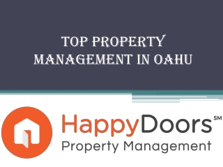 Top Property Management in Oahu - www.happydoorspropertymanagement.com