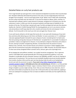 Detailed Notes on curly hair products uae