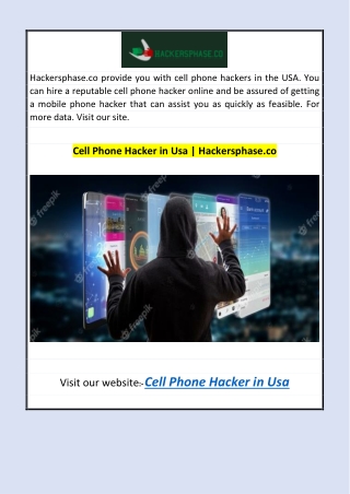 Cell Phone Hacker in Usa | Hackersphase.co