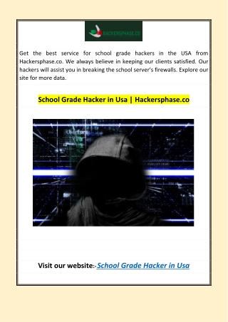 School Grade Hacker in Usa | Hackersphase.co