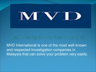 Best Investigation Services in Malaysia
