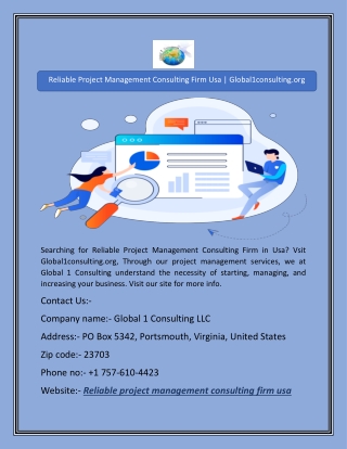 Reliable Project Management Consulting Firm Usa | Global1consulting.org