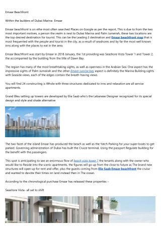 Emaar Beach