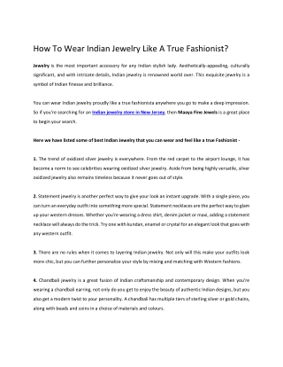 How To Wear Indian Jewelry Like A True Fashionist - 388