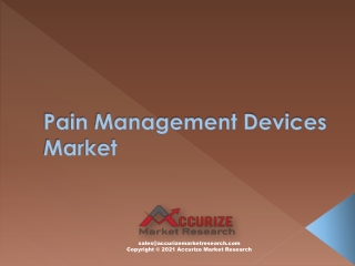 Pain Management Devices Market