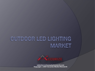 Outdoor LED Lighting Market