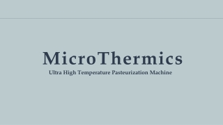 UHT Processing Equipment – MicroThermics