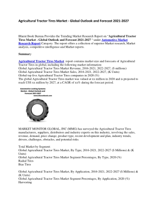 Agricultural Tractor Tires Market - Global Outlook and Forecast 2021-2027-converted