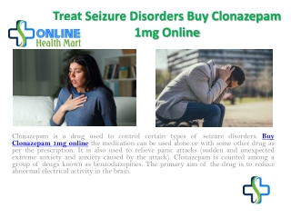 Treat Seizure Disorders Buy Clonazepam 1mg Online