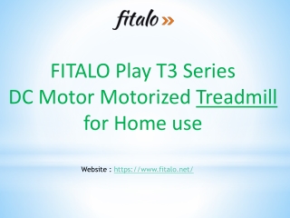 Treadmill Online - Fitalo Play T3 Lite Treadmill