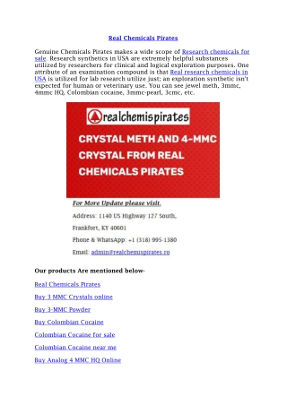 Real Chemicals Pirates