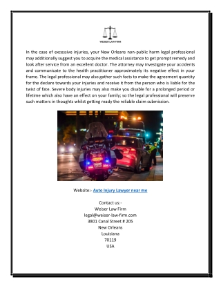 Auto Injury Lawyer Near Me | Haroldweiser.com
