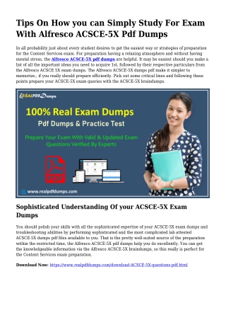 ACSCE-5X Pdf Dumps The Sensible Planning Supply