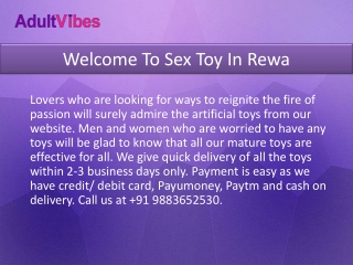 Sex Toy In Rewa