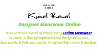 Designer Menswear Online