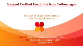 Scraped Verified Email List from Yellowpages