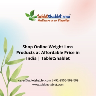Shop Online Weight Loss Products at Affordable Price in India | TabletShablet
