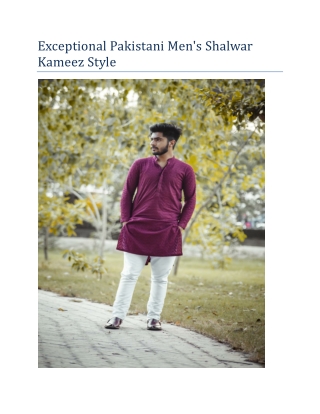 Mens Shalwar Kameez Style
